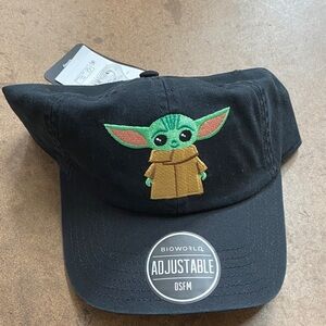 Bioworld The Child (Grogu/Baby Yoda) Embroidered Black Adjustable Baseball Cap